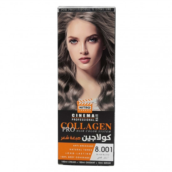 كولاجين صبغة شعر رقم 8.001 أشقر فضي كولاجين صبغة شعر رقم 8.001 أشقر فضي