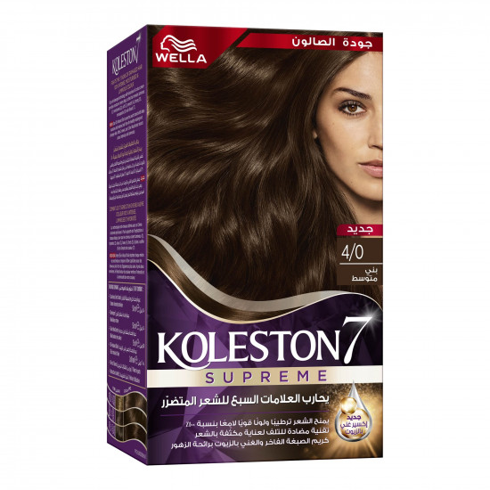 "كوليستون صبغة شعر بني متوسط كيت 4/0 " "كوليستون صبغة شعر بني متوسط كيت 4/0 "