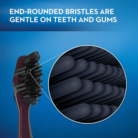 اورال بى فرشة أسنان عناية مبيضة فحم 35 ناعم (1+1 )