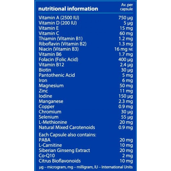 فيتابيوتكس ويلمان فيتامينات و معادن 30 كبسولة فيتابيوتكس ويلمان فيتامينات و معادن 30 كبسولة