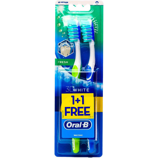 اورال - بي فرشة اسنان فرشة 3D 40 وسط (1+1 ) اورال - بي فرشة اسنان فرشة 3D 40 وسط (1+1 )