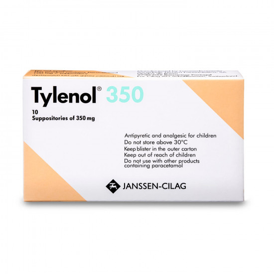 تايلينول 350 مجم 10 تحاميل تايلينول 350 مجم 10 تحاميل