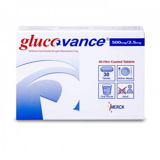 جلوكوفانس 500/2.5 مجم 30 قرص جلوكوفانس 500/2.5 مجم 30 قرص