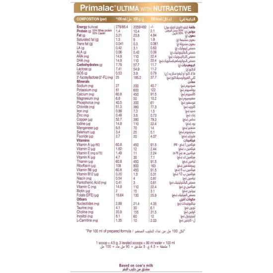 بريمالاك ألتيما حليب أطفال (2) 400 جم بريمالاك ألتيما حليب أطفال (2) 400 جم
