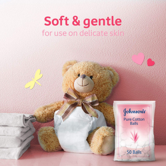 جونسون بيبي الكرات القطنية ٥٠ الكرات جونسون بيبي الكرات القطنية ٥٠ الكرات