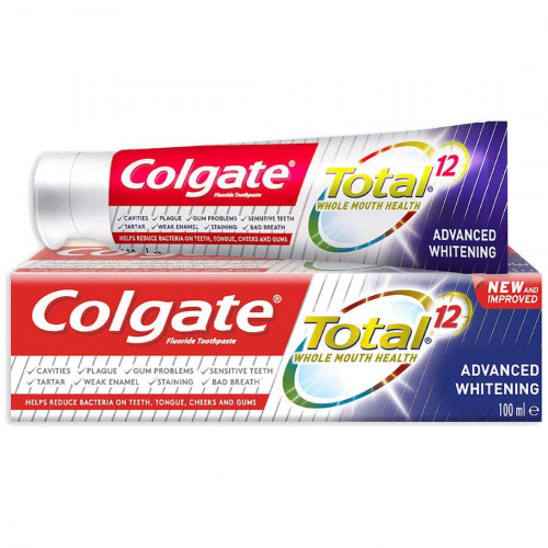 كولجيت معجون اسنان توتال بياض متطور 100 مل كولجيت معجون اسنان توتال بياض متطور 100 مل