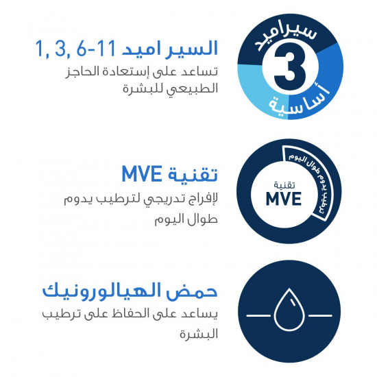 سيرافي كريم مرطب للبشرة الجافة مع حمض الهيالورونيك 50 مل سيرافي كريم مرطب للبشرة الجافة مع حمض الهيالورونيك 50 مل