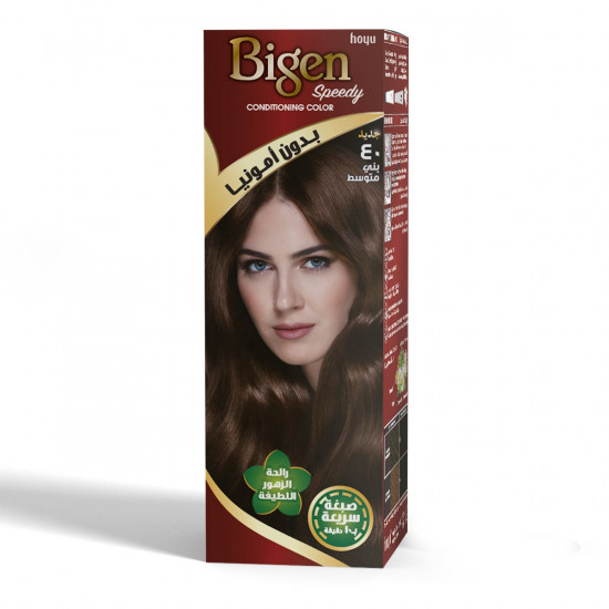 بيجين صبغة شعر نسائي بدون أمونيا 40 بني متوسط بيجين صبغة شعر نسائي بدون أمونيا 40 بني متوسط