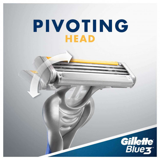 شفرات جيليت بلو 3 للرجال للاستعمال مرة واحدة ، عدد 6 شفرات جيليت بلو 3 للرجال للاستعمال مرة واحدة ، عدد 6