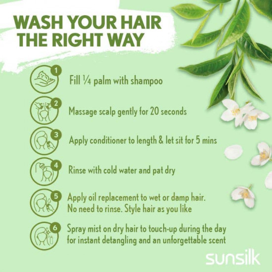 صنسيلك شامبو بالشاي الاخضر و الياسمين 400 مل