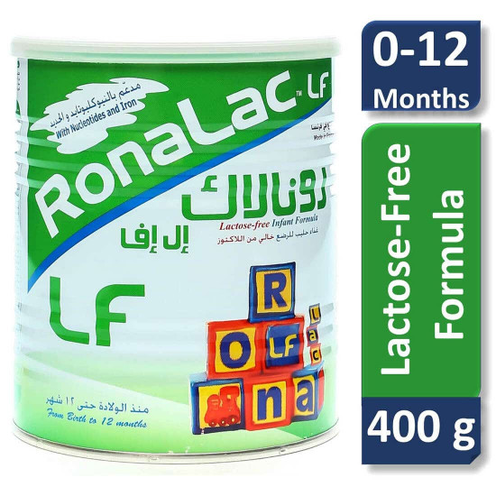 رونالاك حليب أطفال ال اف (خالي من اللاكتوز) 400 جم رونالاك حليب أطفال ال اف (خالي من اللاكتوز) 400 جم