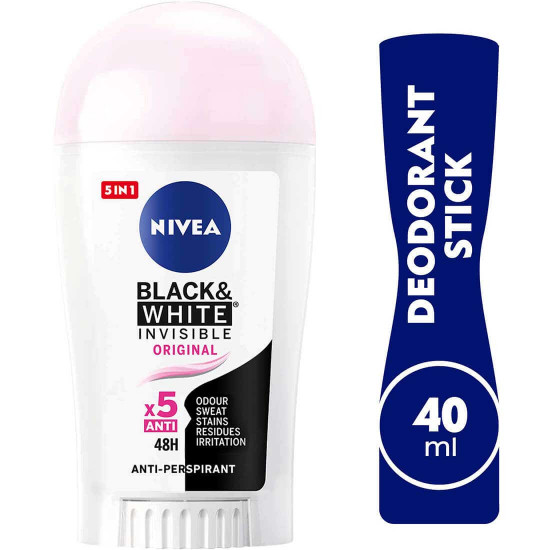 نيفيا ستيك للعرق انفيسيبل بلاك & وايت 40 مل
