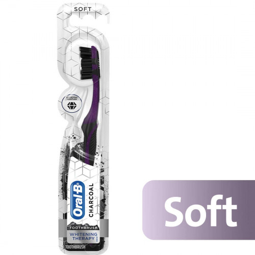 اورال بى فرشة أسنان عناية مبيضة فحم 35 ناعم (1+1 ) اورال بى فرشة أسنان عناية مبيضة فحم 35 ناعم (1+1 )