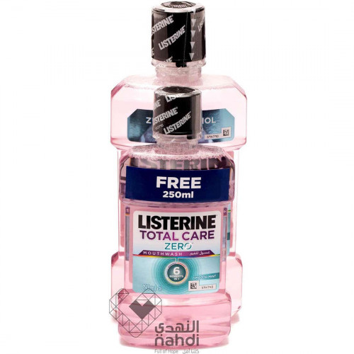 ليسترين غسول فم زيرو توتال كير 500 مل + 250 مل ليسترين غسول فم زيرو توتال كير 500 مل + 250 مل