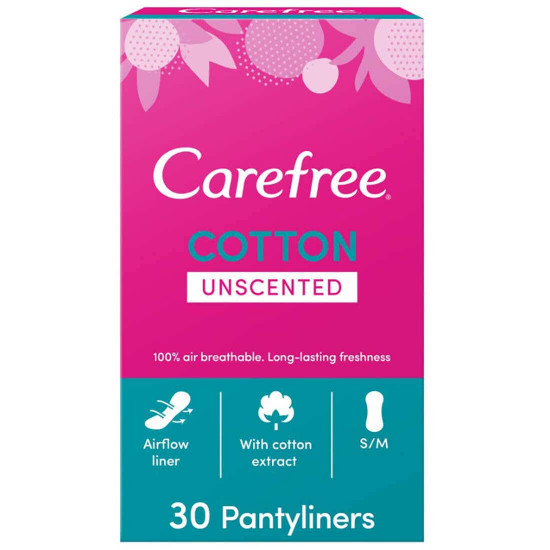 كير فري فوط يومية غير معطرة ملمس القطن 30 فوطة كير فري فوط يومية غير معطرة ملمس القطن 30 فوطة