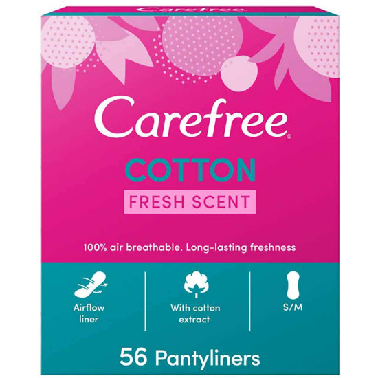 كير فري فوط يومية ملمس القطن عطر منعش عبوة 56 فوطة كير فري فوط يومية ملمس القطن عطر منعش عبوة 56 فوطة