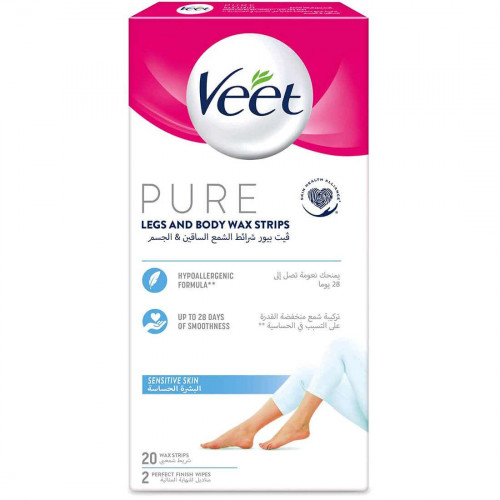 فيت مزيل الشعر للساقين بشرة حساسة 20 شريحة فيت مزيل الشعر للساقين بشرة حساسة 20 شريحة