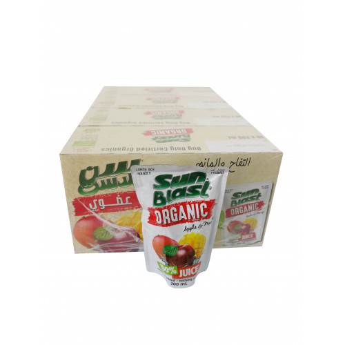 عصير التفاح والمانجو العضوي 10×200 مل سن بلاست