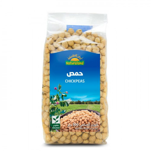 حمص عضوي 500جم ارض الطبيعة حمص عضوي 500جم ارض الطبيعة