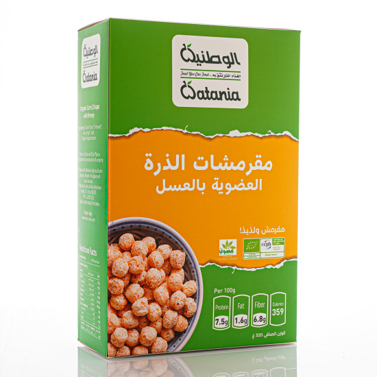 مقرمشات الذرة العضوية بالعسل 320جم الوطنية مقرمشات الذرة العضوية بالعسل 320جم الوطنية