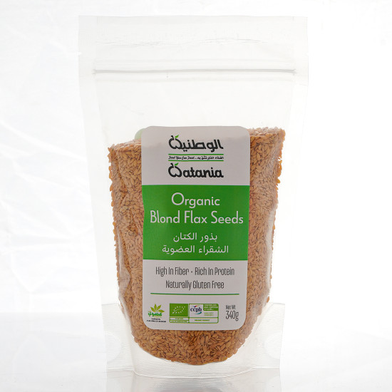 بذور الكتان الشقراء العضوية 340جم الوطنية بذور الكتان الشقراء العضوية 340جم الوطنية