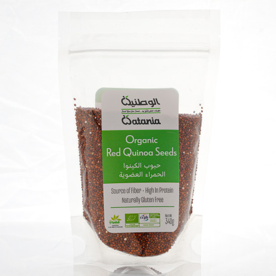 بذور الكينوا الحمراء العضوية 340جم الوطنية بذور الكينوا الحمراء العضوية 340جم الوطنية