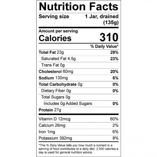 شرائح سمك السلمون البري في زيت الزيتون البكر العضوي 195جم ارض الطبيعة شرائح سمك السلمون البري في زيت الزيتون البكر العضوي 195جم ارض الطبيعة