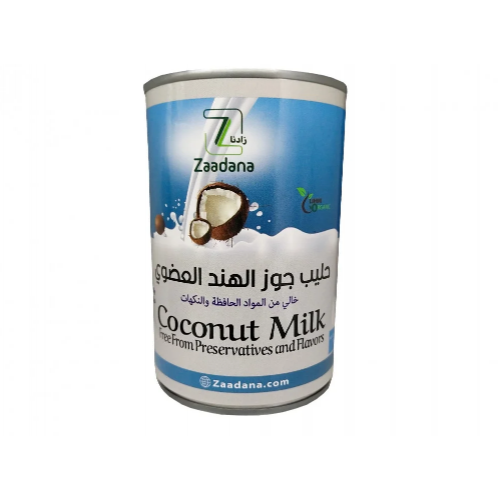حليب جوز الهند العضوي خالي من الغلوتين 400 ملم زادنا حليب جوز الهند العضوي خالي من الغلوتين 400 ملم زادنا