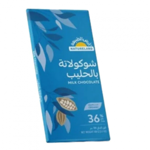 شوكولاتة بالحليب 100جم عضوي ارض الطبيعة شوكولاتة بالحليب 100جم عضوي ارض الطبيعة