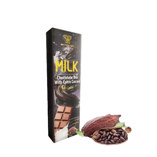 بار شوكولاته بالحليب بالكاكاو 40جم هلثي اند تيستي بار شوكولاته بالحليب بالكاكاو 40جم هلثي اند تيستي