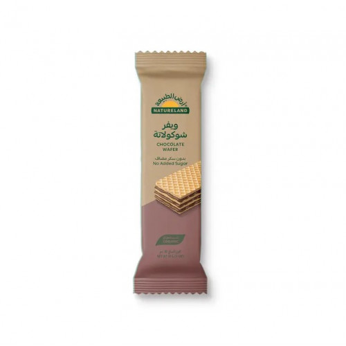 ويفر شوكولاتة بدون سكر مضاف 30جم عضوي ارض الطبيعة