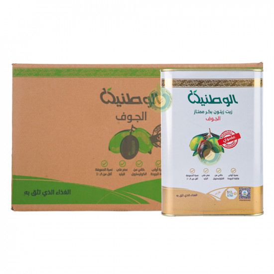 كرتون زيت زيتون عضوي الوطنية 3 لتر عدد 6 علبه كرتون زيت زيتون عضوي الوطنية 3 لتر عدد 6 علبه