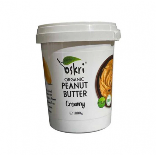 زبدة الفول السوداني كريمية بيور  1 كجم عضوي Oskri