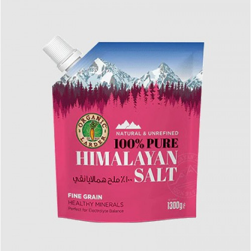 ملح هيمالايا نقي بنسبة 100% من اورجانيك لاردر، بوزن 1300 غرام ملح هيمالايا نقي بنسبة 100% من اورجانيك لاردر، بوزن 1300 غرام