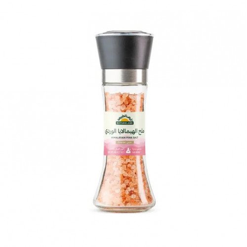 ملح الهيمالايا الوردي خشن 200 جم مطحنة ارض الطبيعة 
