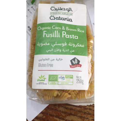 معكرونة فوسلي عضوية من الذرة والعدس 250جم - الحبوب الكاملة خالية من الجلوتين - الوطنية معكرونة فوسلي عضوية من الذرة والعدس 250جم - الحبوب الكاملة خالية من الجلوتين - الوطنية