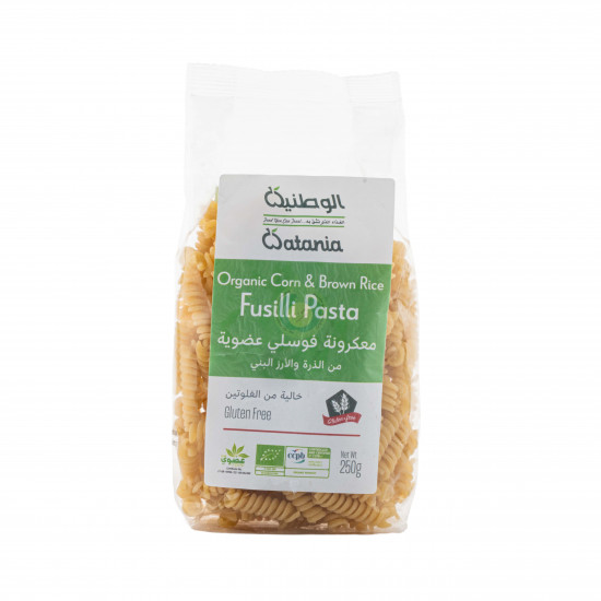 معكرونة فوسلي عضوية من الذرة والعدس 250جم - الحبوب الكاملة - الوطنية