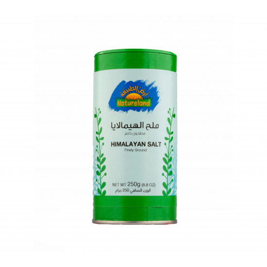 ملح الهيمالايا مطحون ناعم 250جم أرض الطبيعة