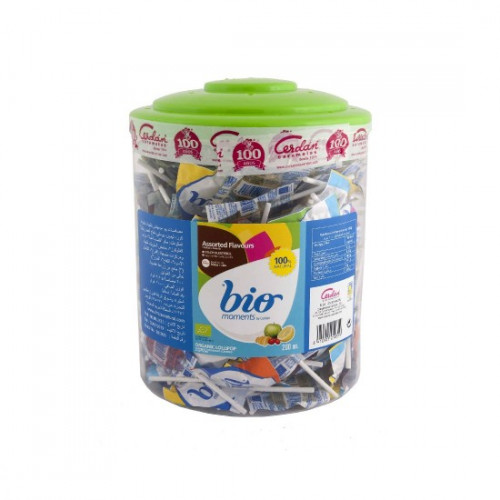 بيو مومينتس مصاصات بنكهات متنوعة عضوية- مسطحة - 200- خالية من الجلوتين.