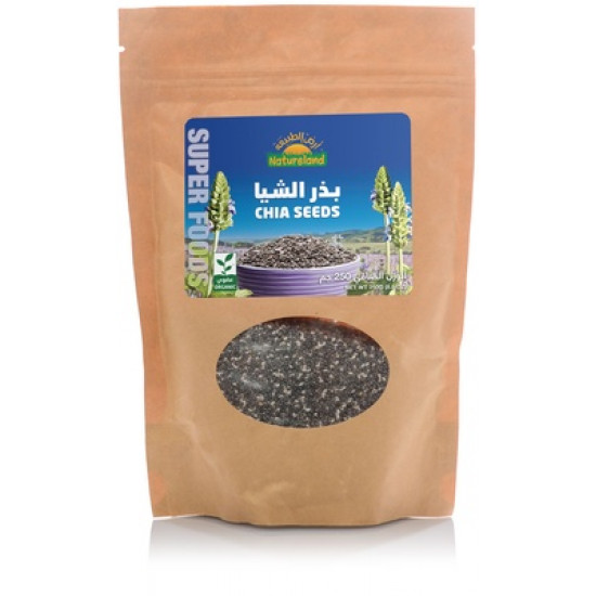 بذور الشيا 250 جم العضوية ارض الطبيعة بذور الشيا 250 جم العضوية ارض الطبيعة