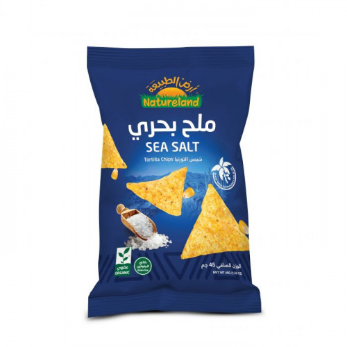 شيبس التورتيا - ملح بحري 45 جم عضوي شيبس التورتيا - ملح بحري 45 جم عضوي