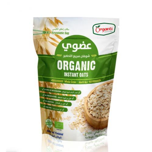شوفان عضوي سريع التحضير 500 جم أورجانتي شوفان عضوي سريع التحضير 500 جم أورجانتي