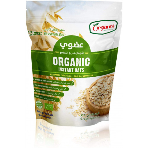شوفان عضوي سريع التحضير 1 كجم أورجانتي شوفان عضوي سريع التحضير 1 كجم أورجانتي