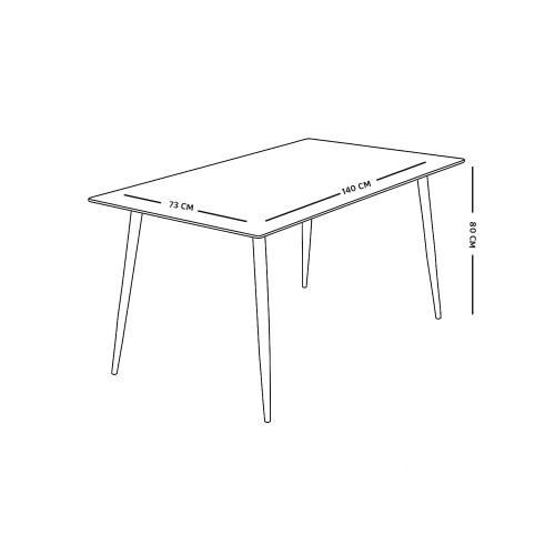 طاولة طعام مفرد خشبية بيج 80×140 سم طاولة طعام مفرد خشبية بيج 80×140 سم