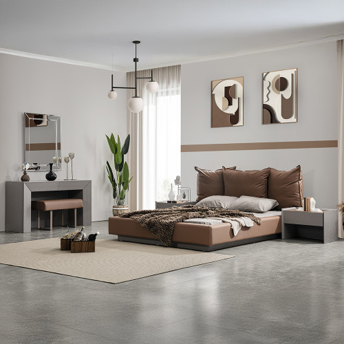 غرفة نوم فاخرة متكاملة مودرن بتصميم تركي