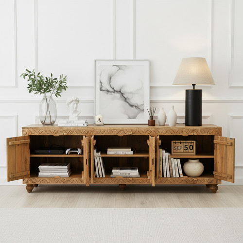 وحدة تلفزيون خشب عصرية 200 سم وحدة تلفزيون خشب عصرية 200 سم