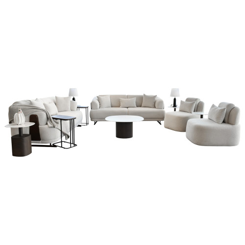 طقم كنب مودرن 8 مقاعد قماشي فاخر 