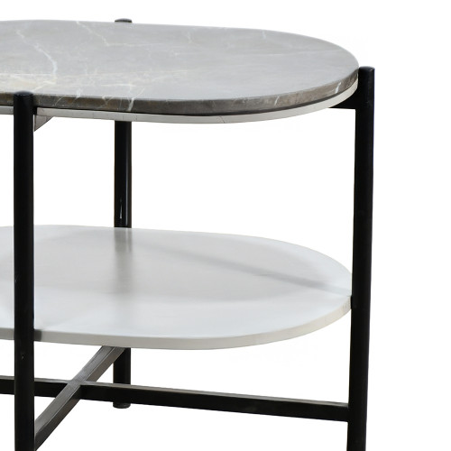 طاولة قهوة مودرن 2 دور سطح رخامي