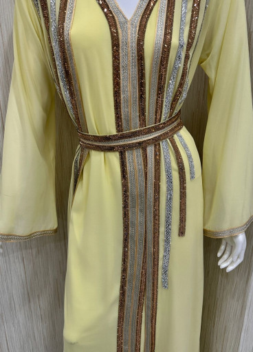 جلابية شيفون مغربي ✨ (عدة الوان )