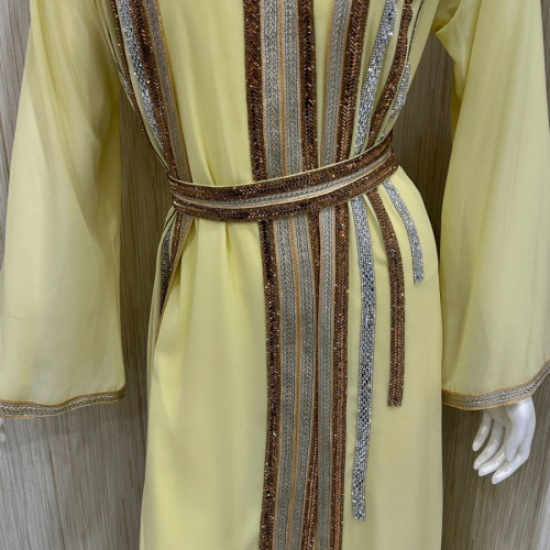 جلابية شيفون مغربي ✨ (عدة الوان )